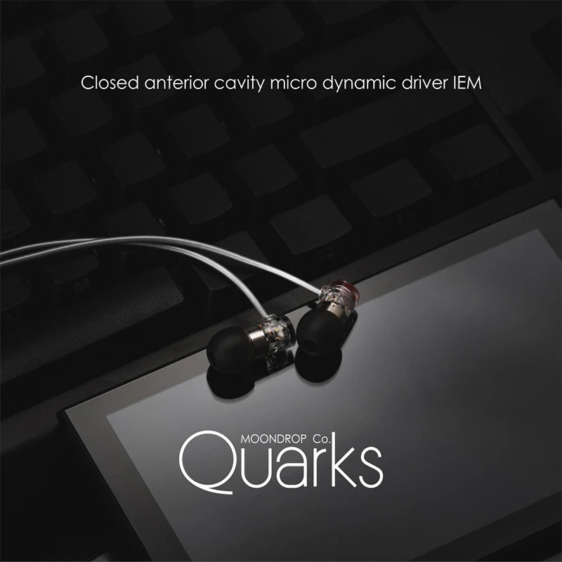 MOONDROP Quarks Wired Earphones 6mm Dynamic Driver IEMs In-Ear Headphones