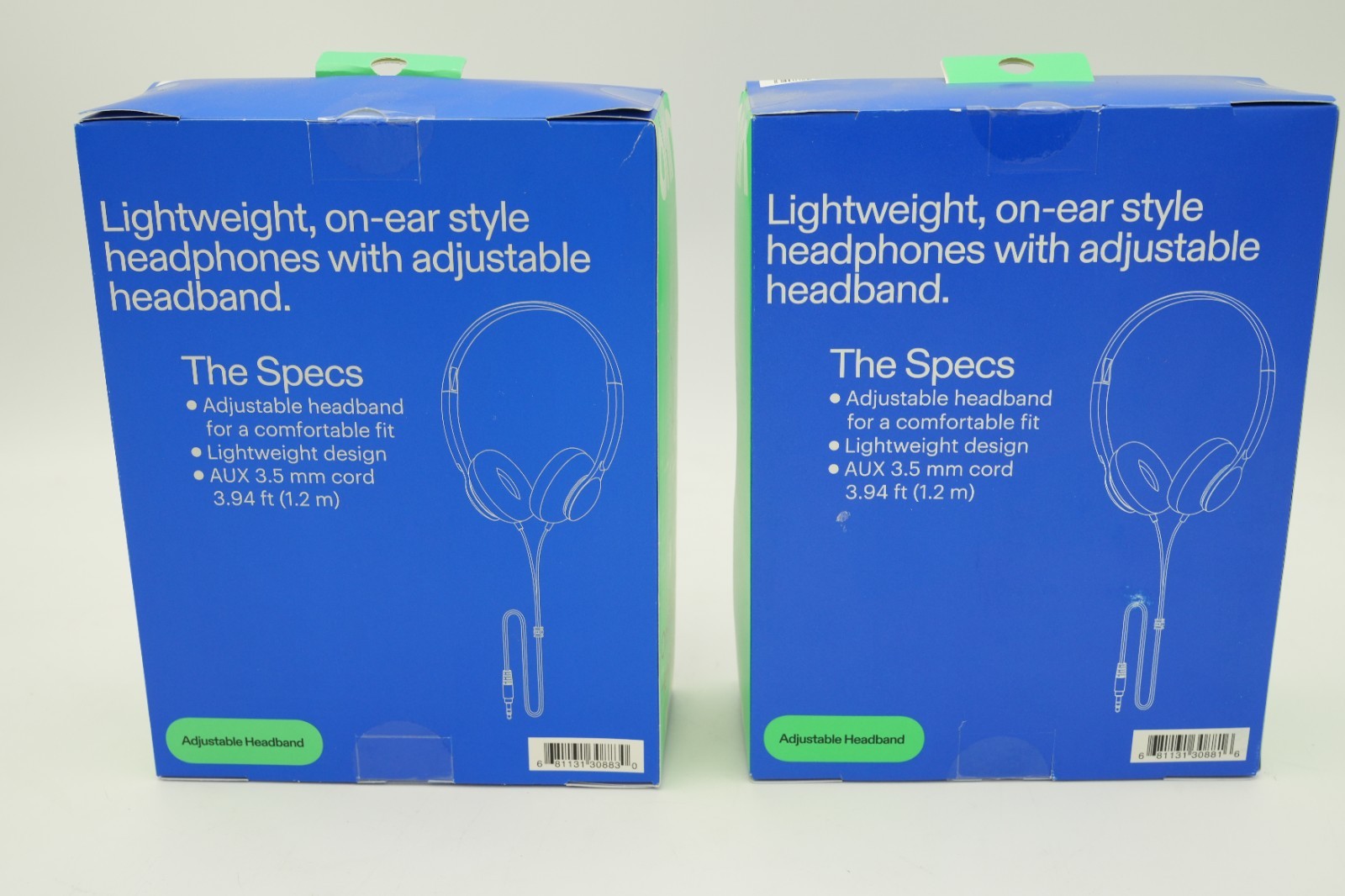 ONN On-Ear Wired Headphones Black & Pink Color Options