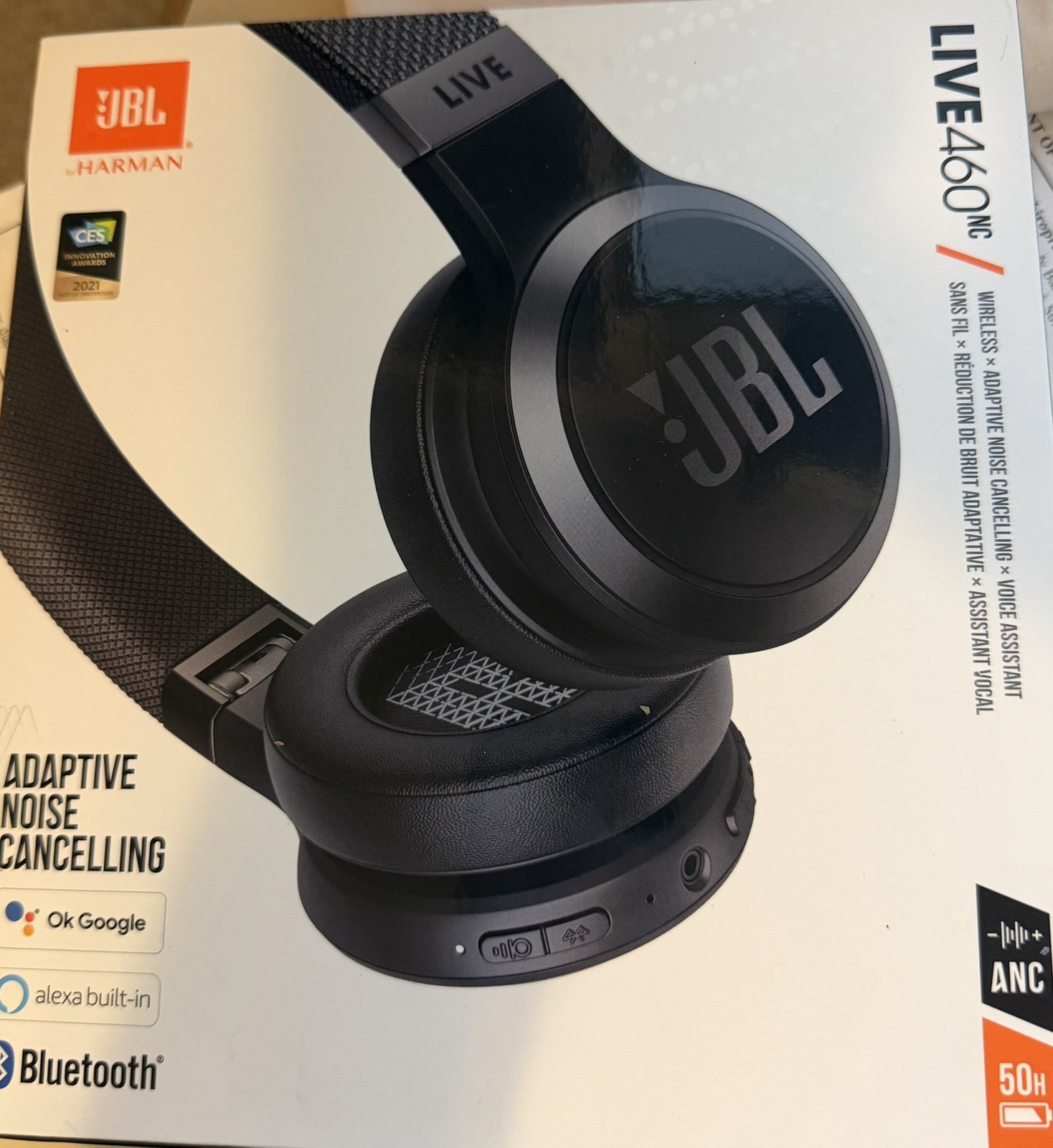 JBL by Harman Live 460NC Wireless Bluetooth Headphones Adaptive Noise Cancelling