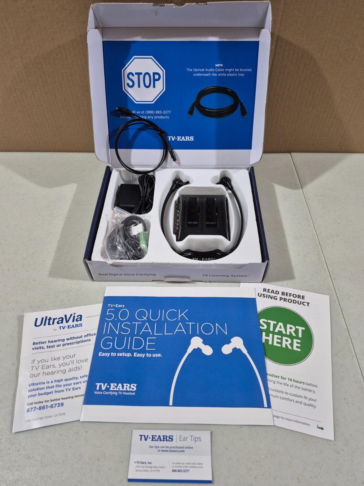 TV Ears 11841 Wireless Dual Digital Headphones – Very Clean – No Tips
