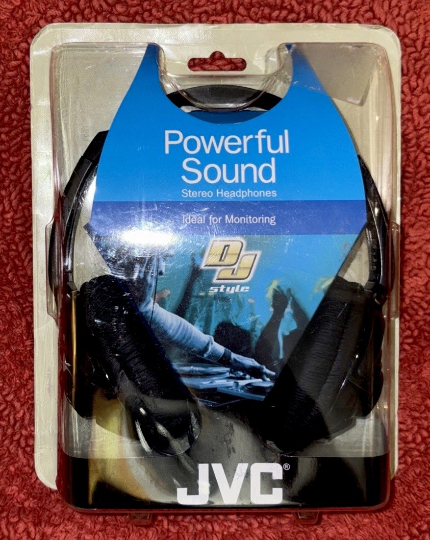 JVC HA-X580 DJ Style Deep Bass Stereo Headphones w/ 3.5mm Jack, 107dB, 32🧲 NIB