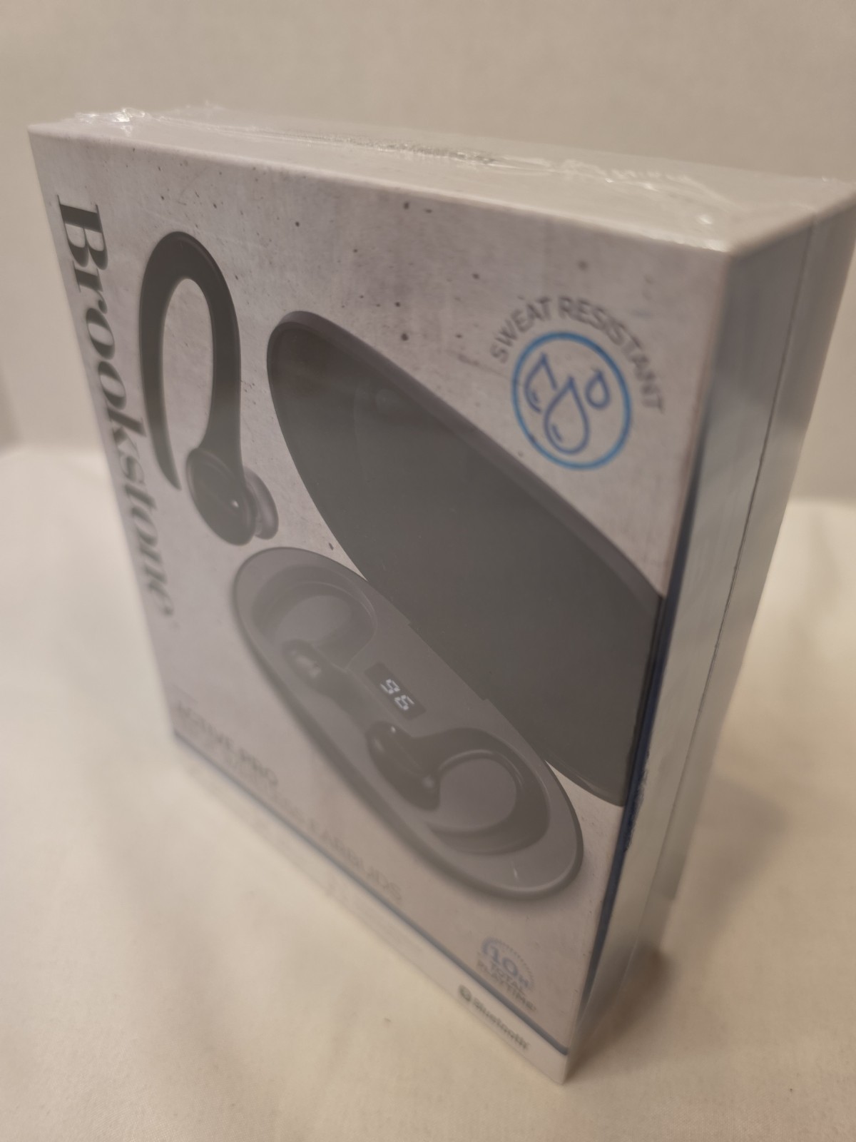 Brookstone Active Pro True Wireless Earbuds LCD Display Bluetooth 5.1 Brand New
