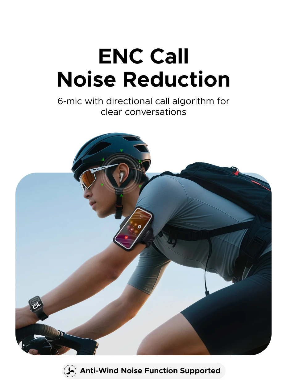 UGREEN Lightbuds Semi Open Adaptive Noise Reduction ANC Wireless Earphones