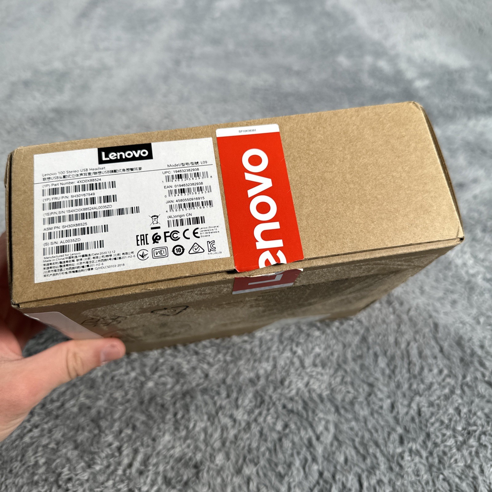 Lenovo 100 USB Headset Plug and Play with USB New Open Box Call Center Office