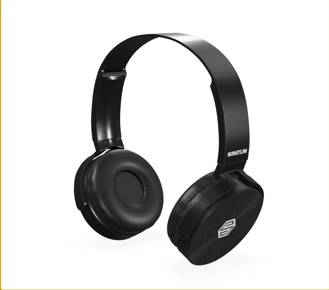 Lot of 3 Sonitum Classroom Headphones w/ Mic 3.5mm Jack Swivel Earpads Black New