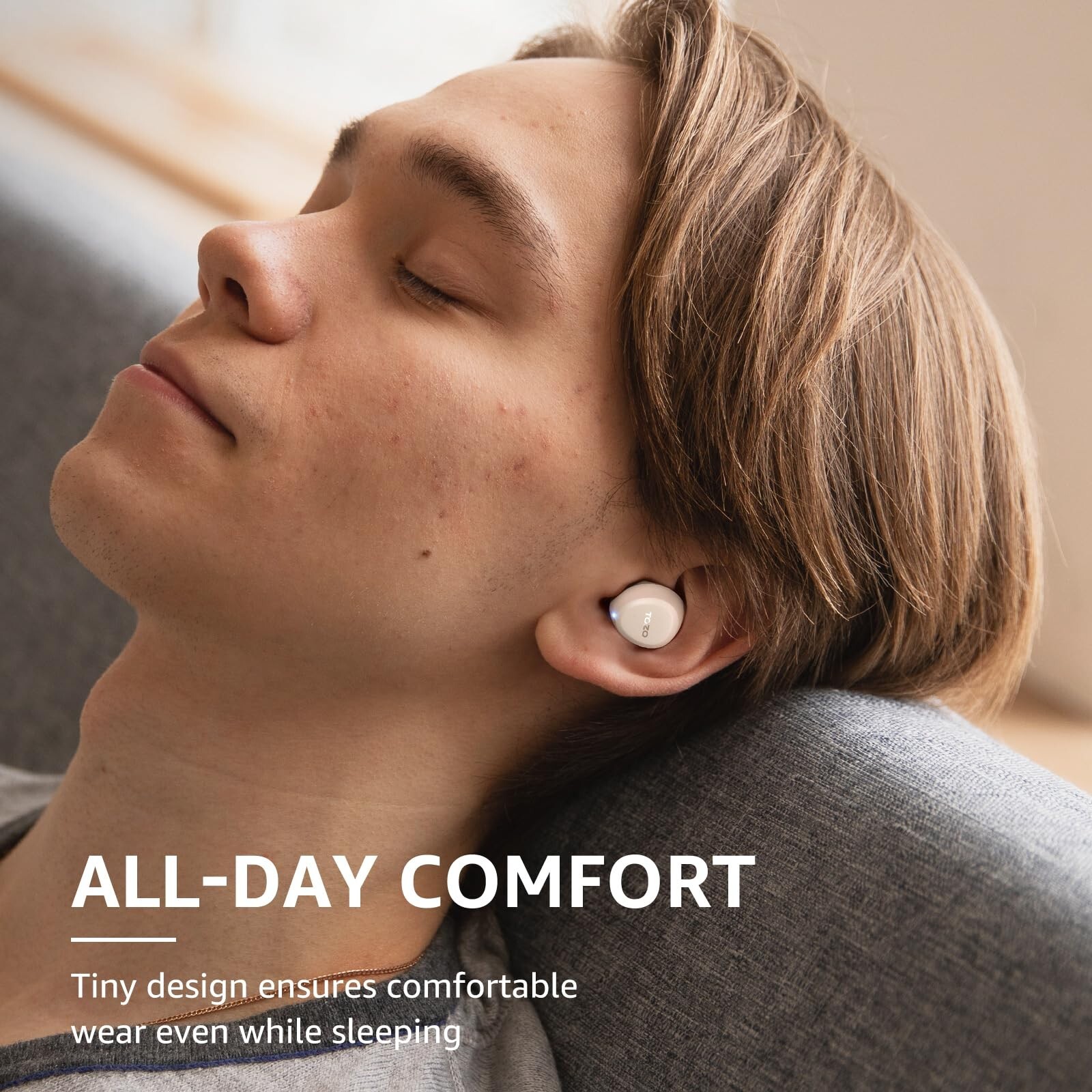 TOZO A1 Bluetooth 5.3 Wireless Earbuds Headphones, Khaki (Renew)