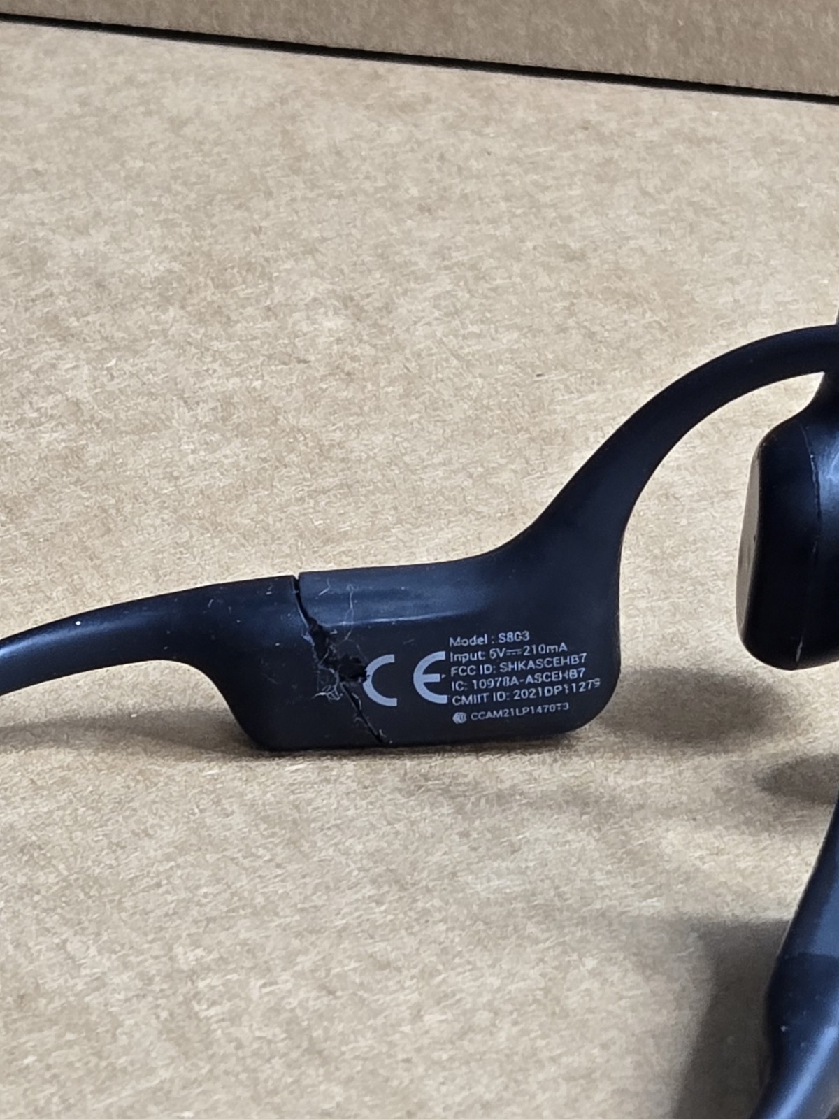 SHOKZ OpenRun S803 Open-Ear Bone Conduction Sport Headphones Only Black