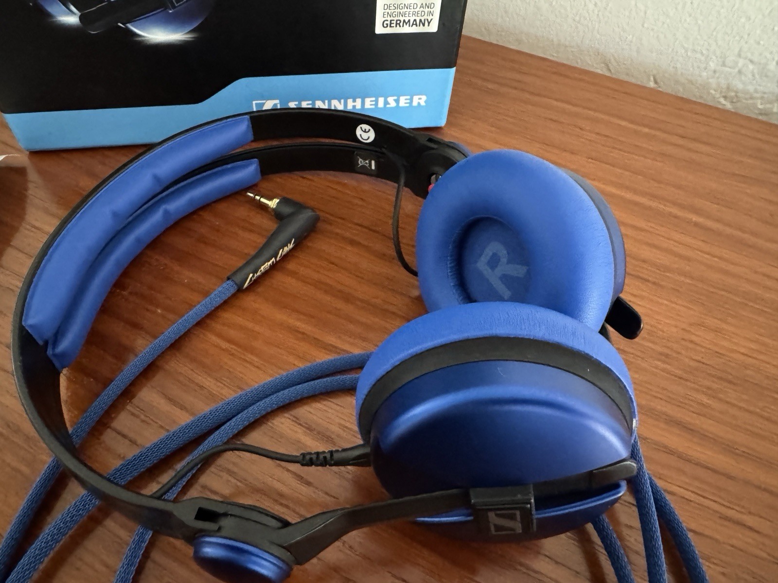 Sennheiser Amperior On-Ear Headphones Blue with Custom Cans cable