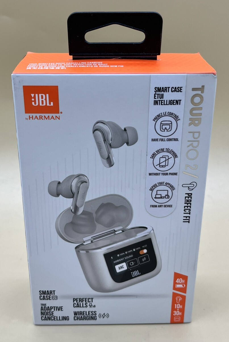 JBL TOUR PRO 2 NOISE-CANCELING TRUE WIRELESS IN-EAR EARBUDS – NEW (MVP027114)