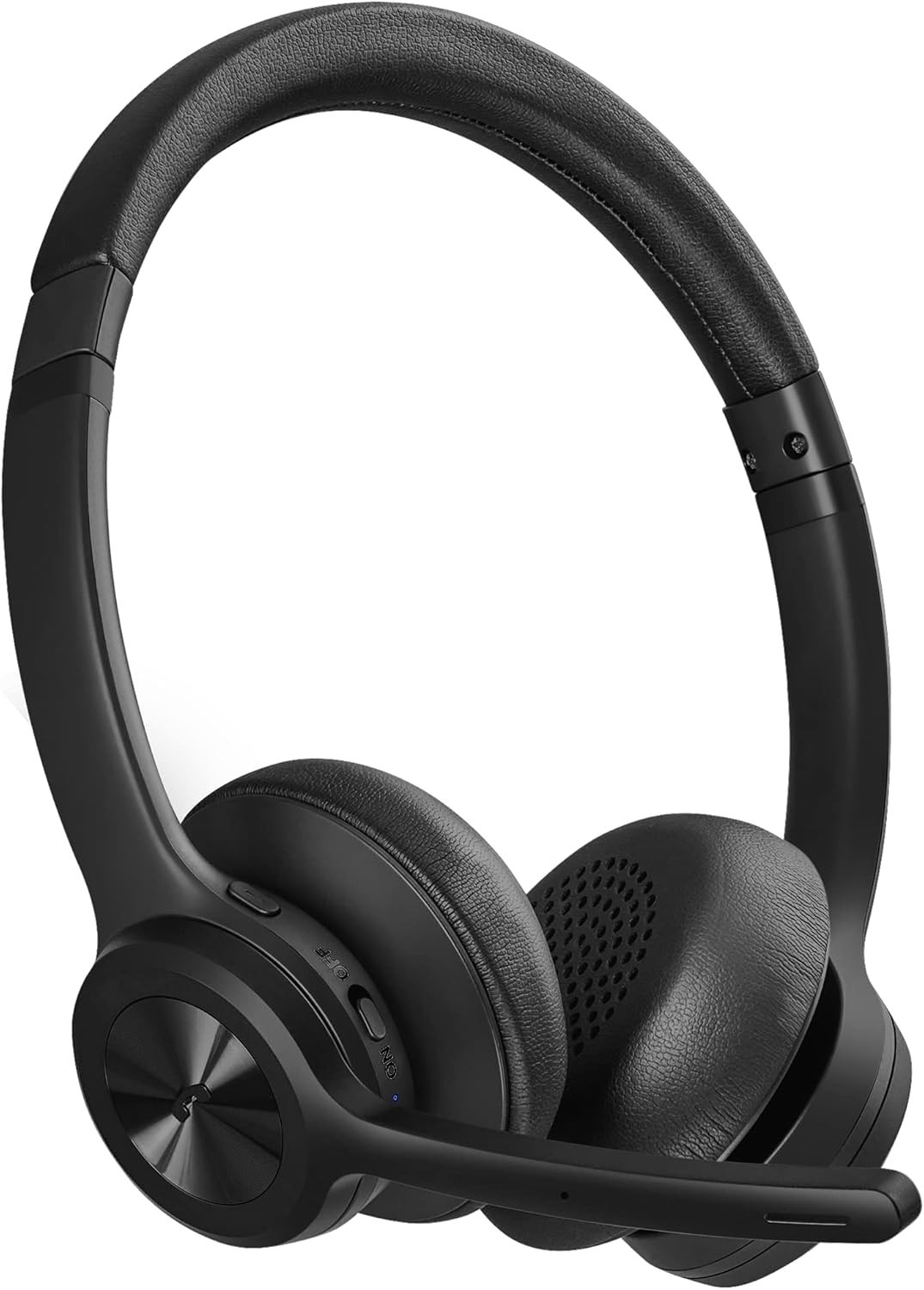 Bluetooth Headset V5.2, Wireless Headphones with Noise Cancelling Microphone