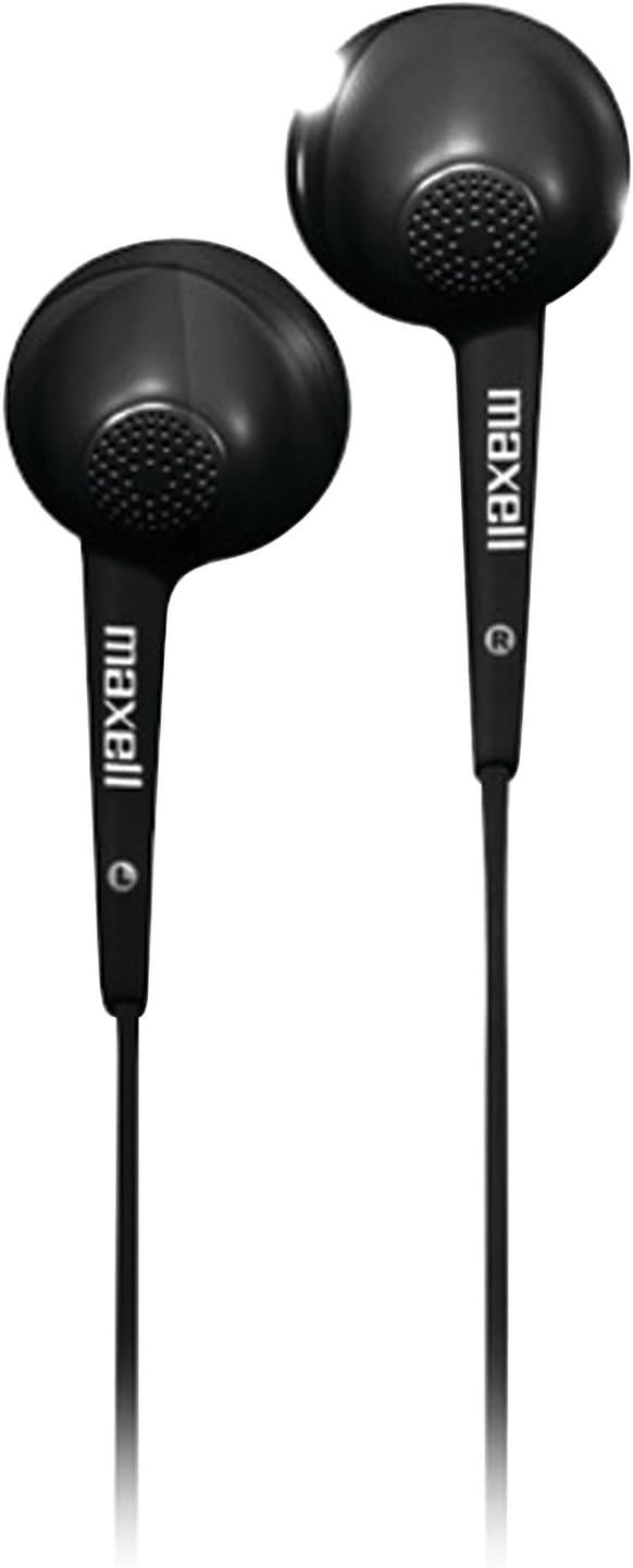 Maxell Soft Comfort Fit 191569 Jelleez JELM-Black Corded Earbuds w/ Microphone