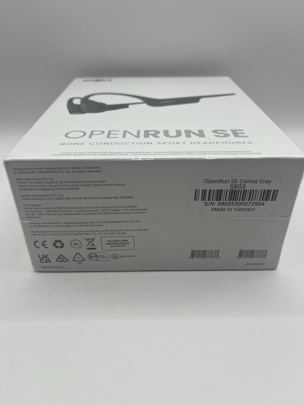 Shokz – OpenRun Mini S803 Bone Conduction Open-Ear Headphones – Comet Gray