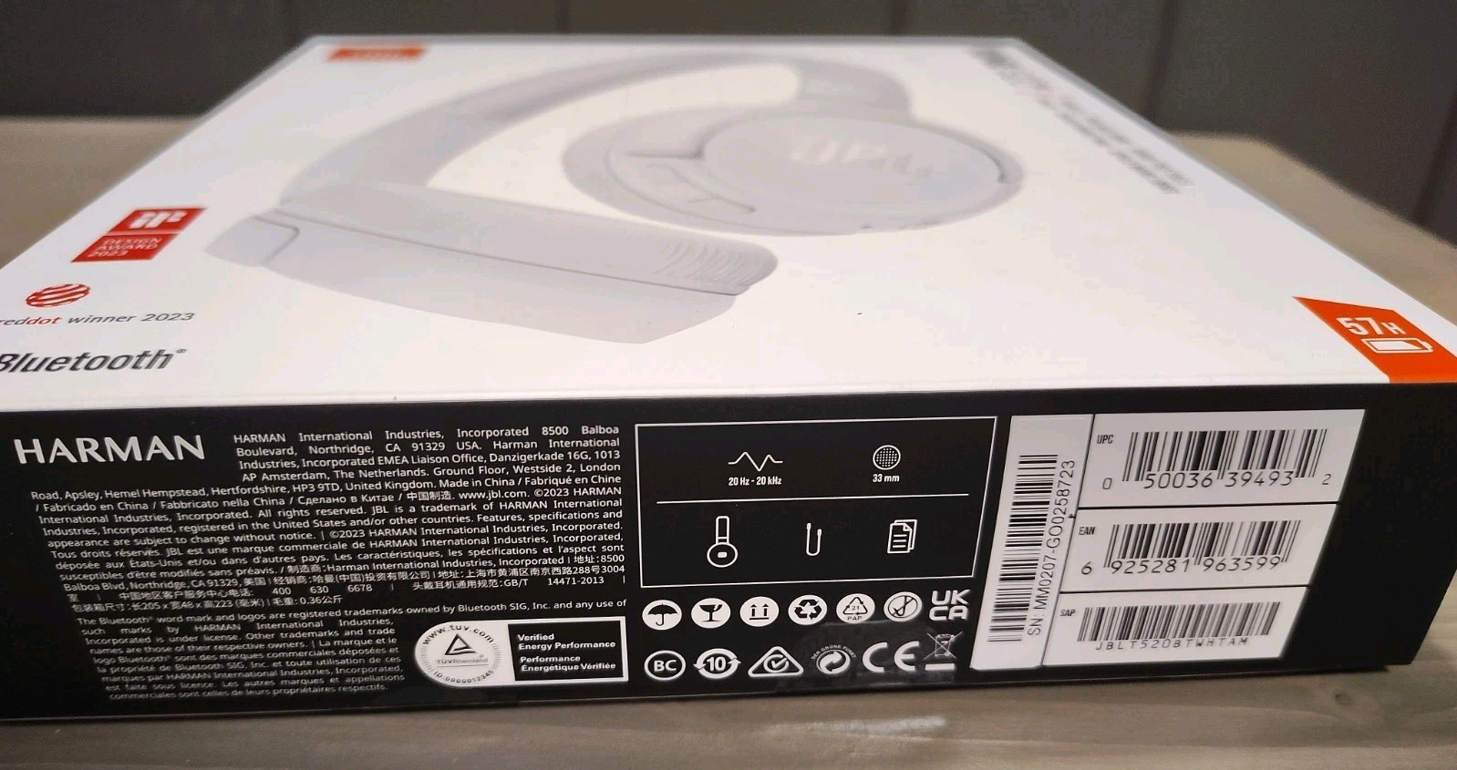 NEW – JBL Tune By Harman 520BT Wireless Bluetooth Headphones 57 Hours
