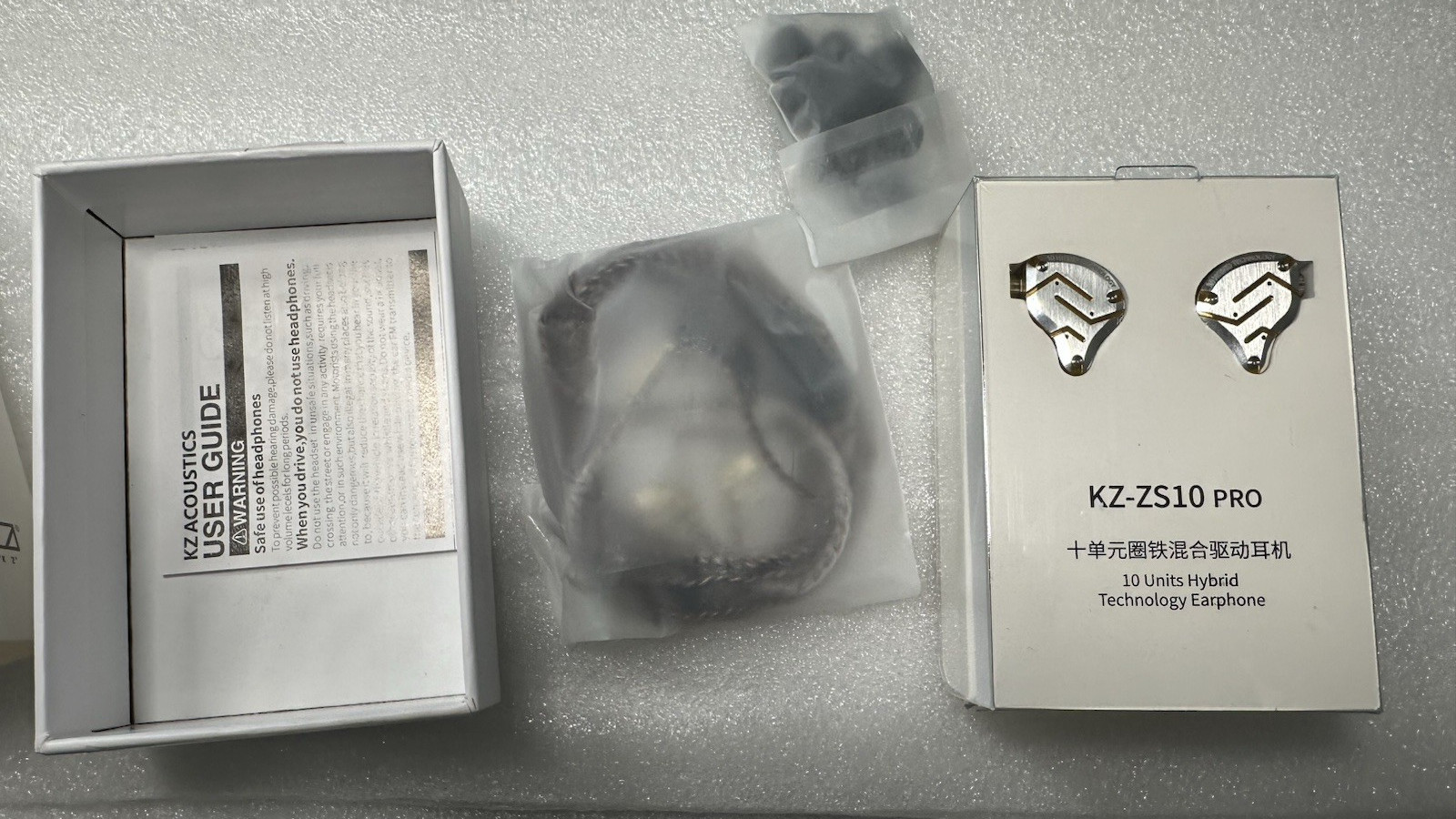 Linsoul KZ ZS10 Pro, 4BA+1DD 5 Driver in Ear Monitor, HiFi Wired Dark Open Box