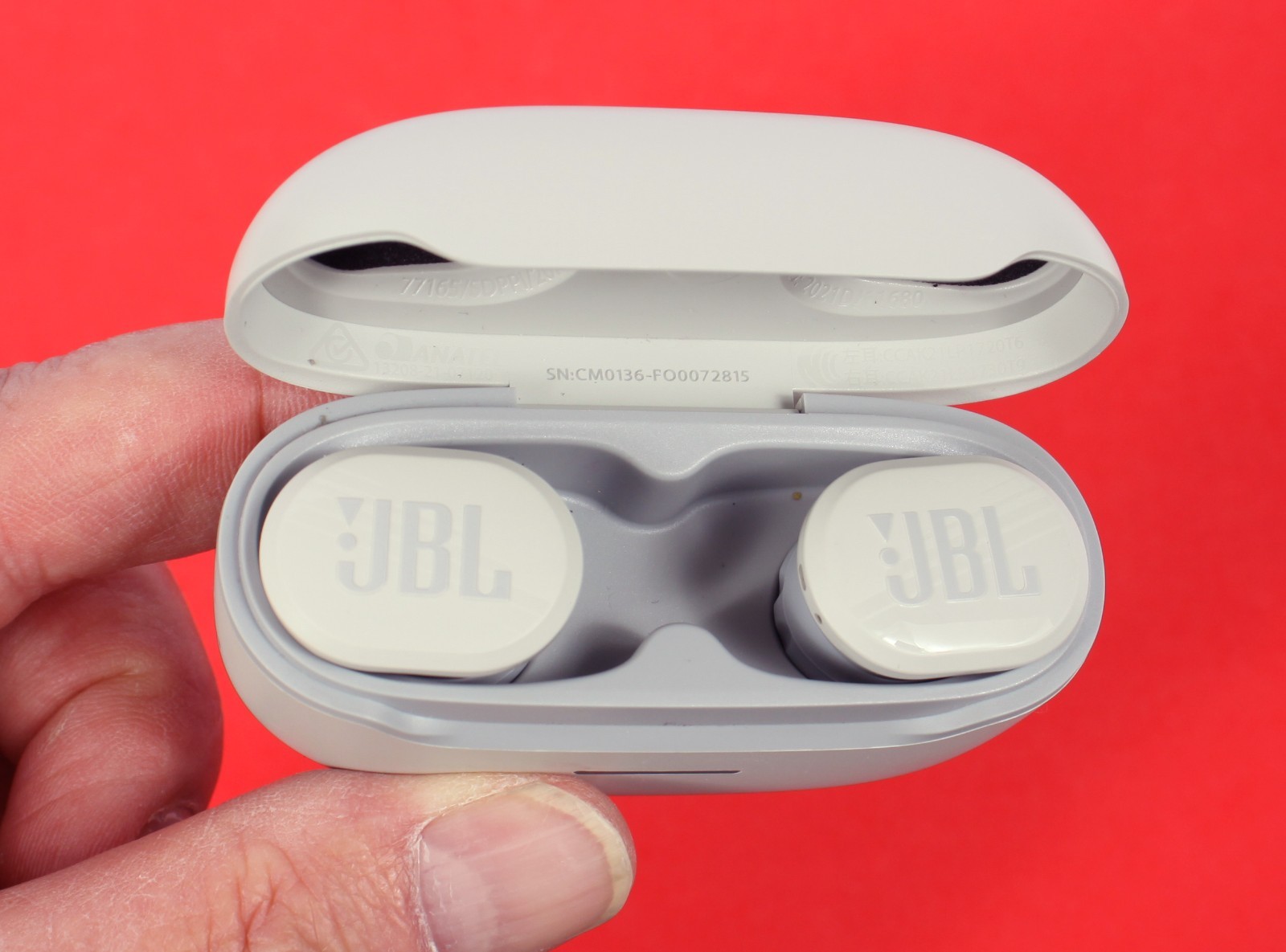 JBL Endurance Race TWS True Wireless In-Ear Sport Headphones – White / Gray