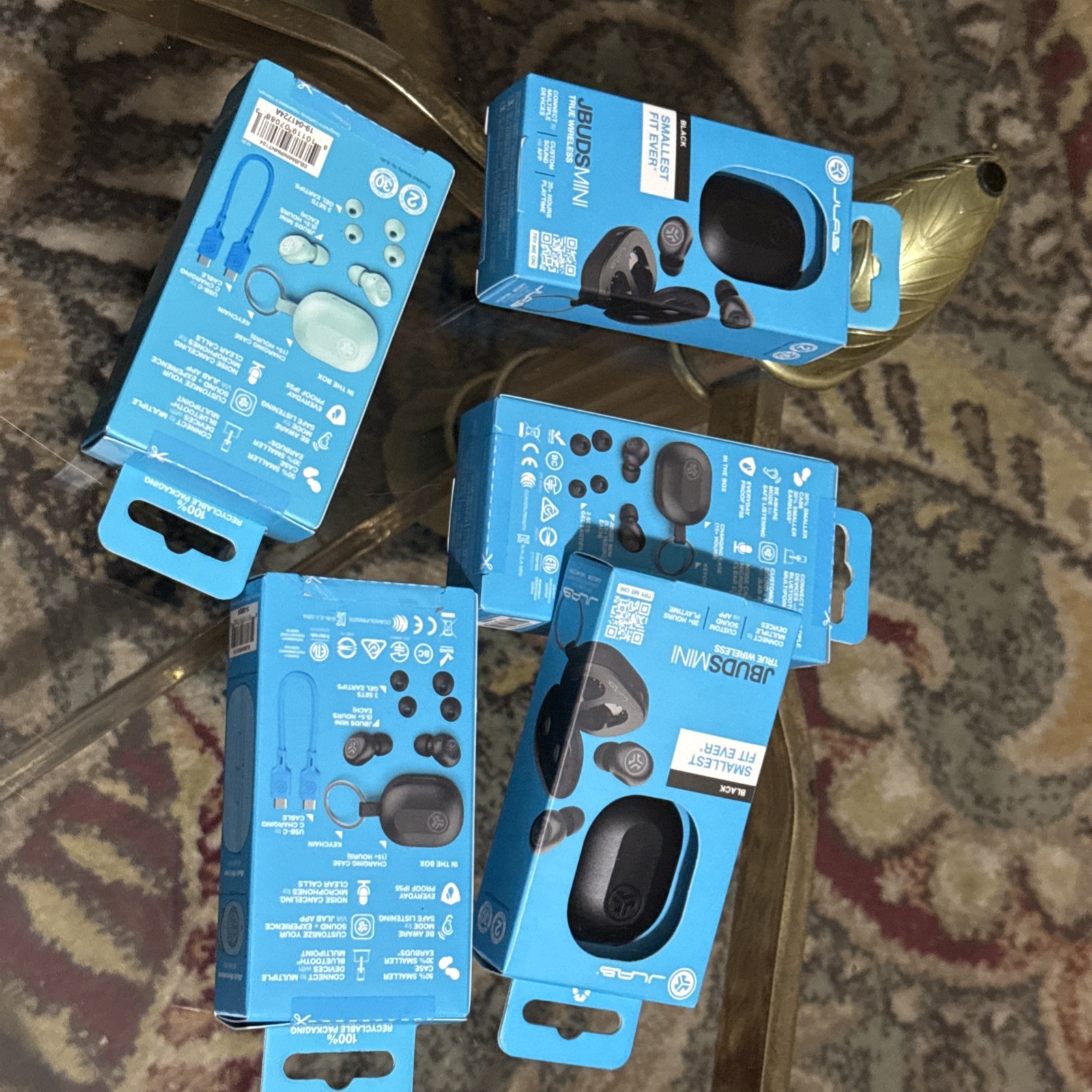 JLab JBudsMini True Wireless Bluetooth Earbuds Black & Blue-Sealed-Free Shipping