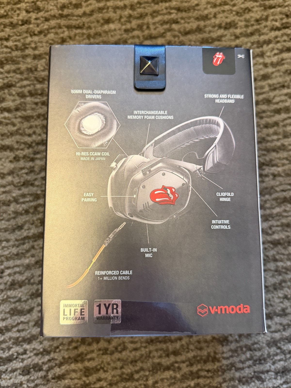 V-MODA Crossfade 2 Wireless Rolling Stones Classic Licks + 3 Shield Kits SEALED