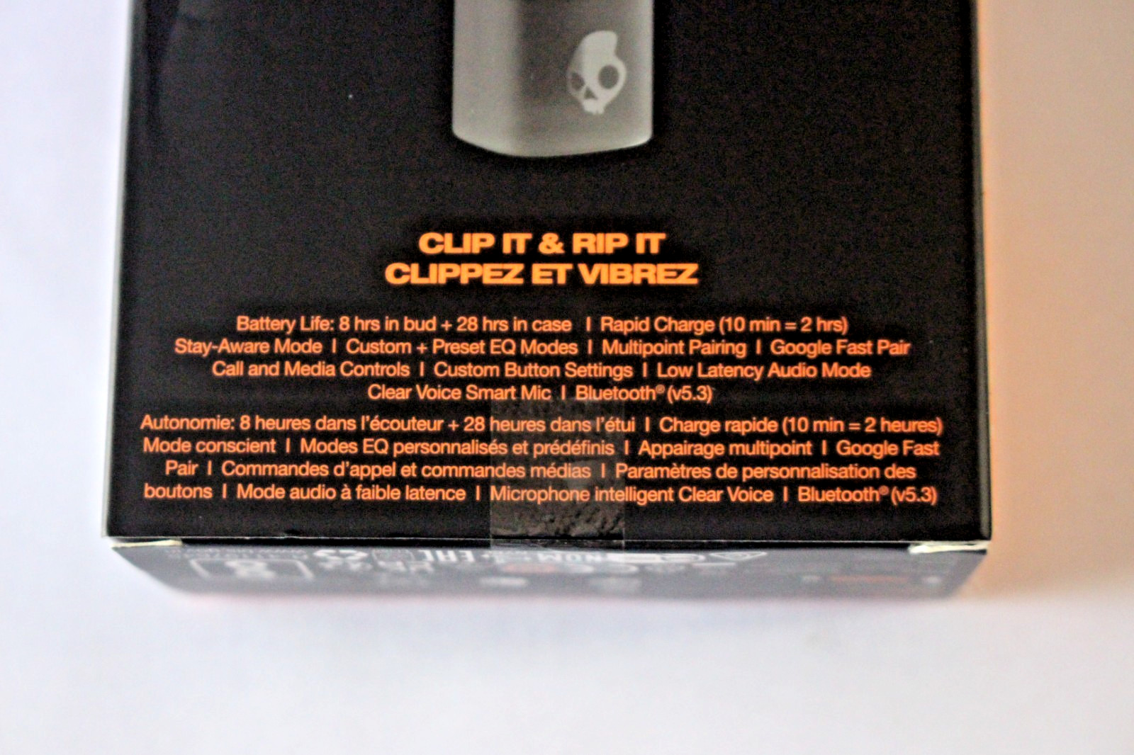 SKULLCANDY DIME EVO IPX4 CLIP IT & RIP IT WIRELESS EARBUDS