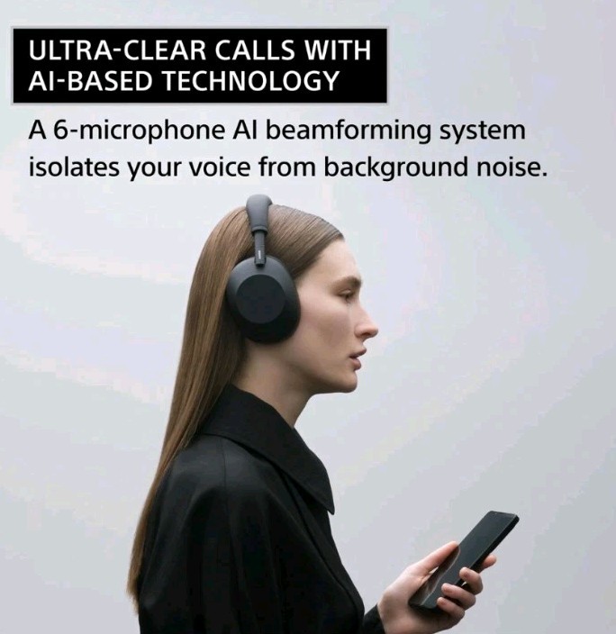 New Sony WH-1000XM6 Best Wireless Noise Canceling Bluetooth Headphones | Black