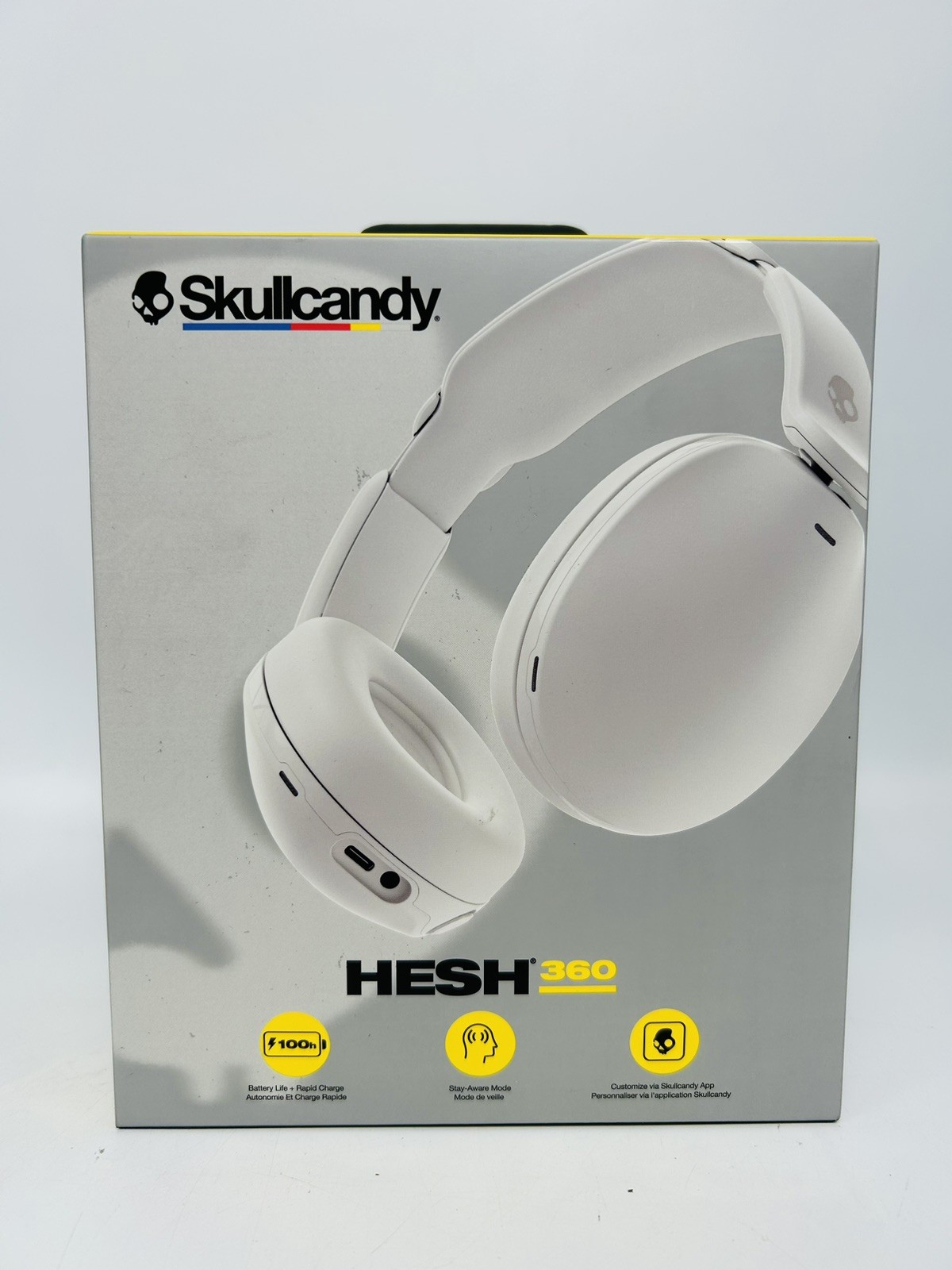 Skullcandy Hesh 360 Wireless Over-Ear Bluetooth Headphones – Bone *SEALED*