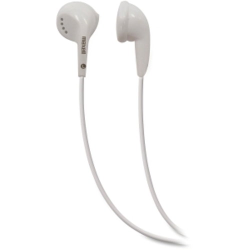Maxell EB95 White Lightweight Stereo Earbuds NEW