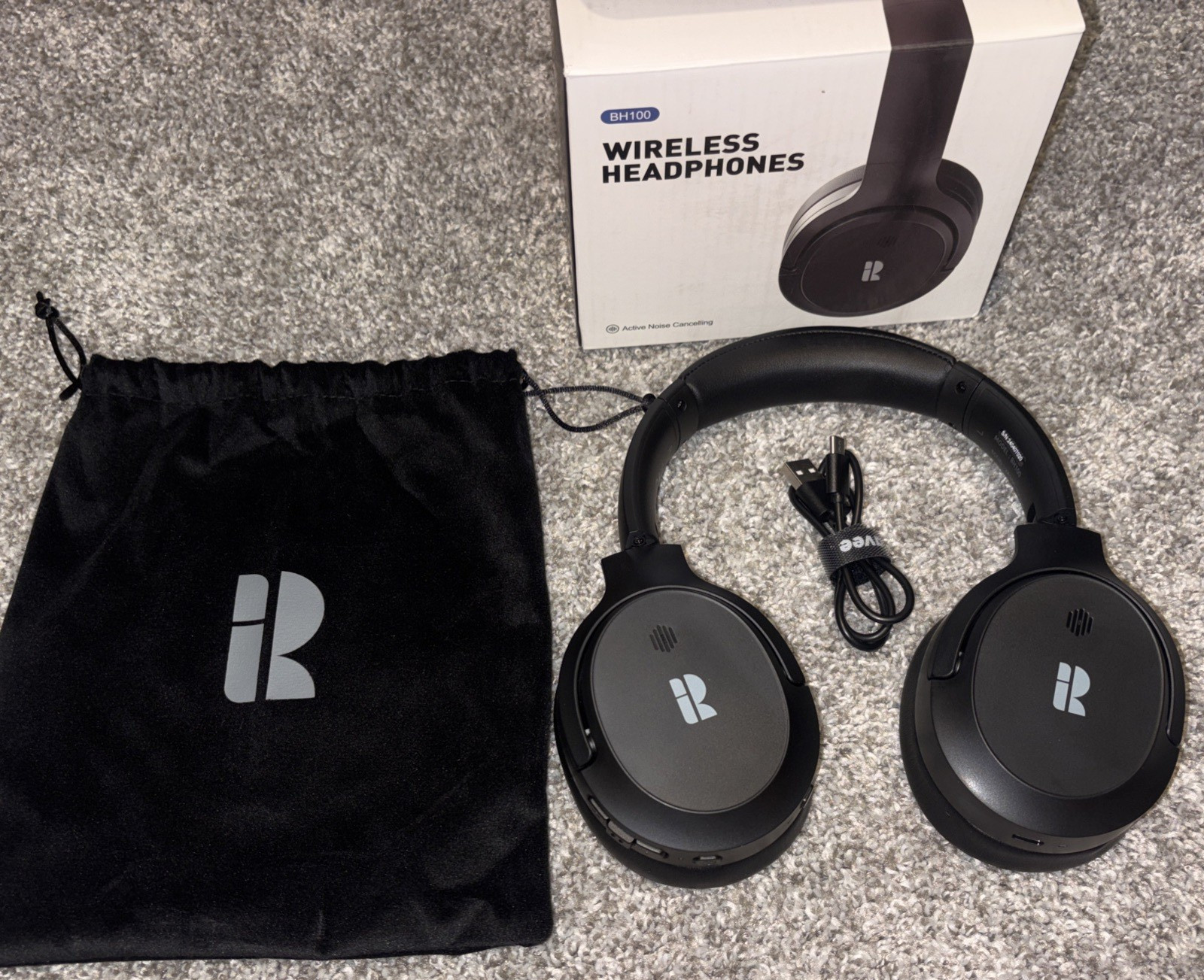 Calmbee Bluetooth Headphone hybrid ANC Wireless Over Ear 140H Play Mic Deep Bass