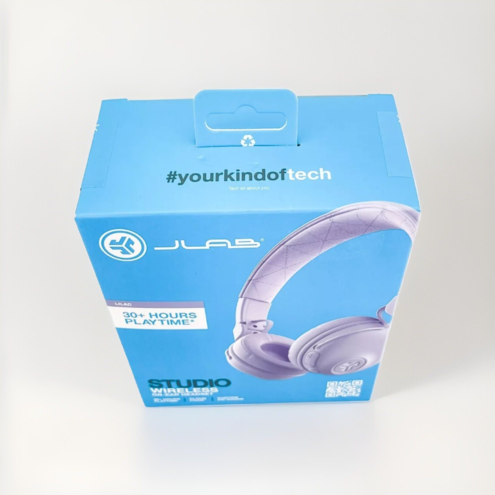 JLab Studio Wireless Bluetooth On Ear Headphones 30+ Hours Lilac Cloud Foam