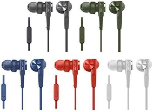 Sony MDR-XB55AP Red Extra Bass Wired In-Ear Earbuds with Mic Remote