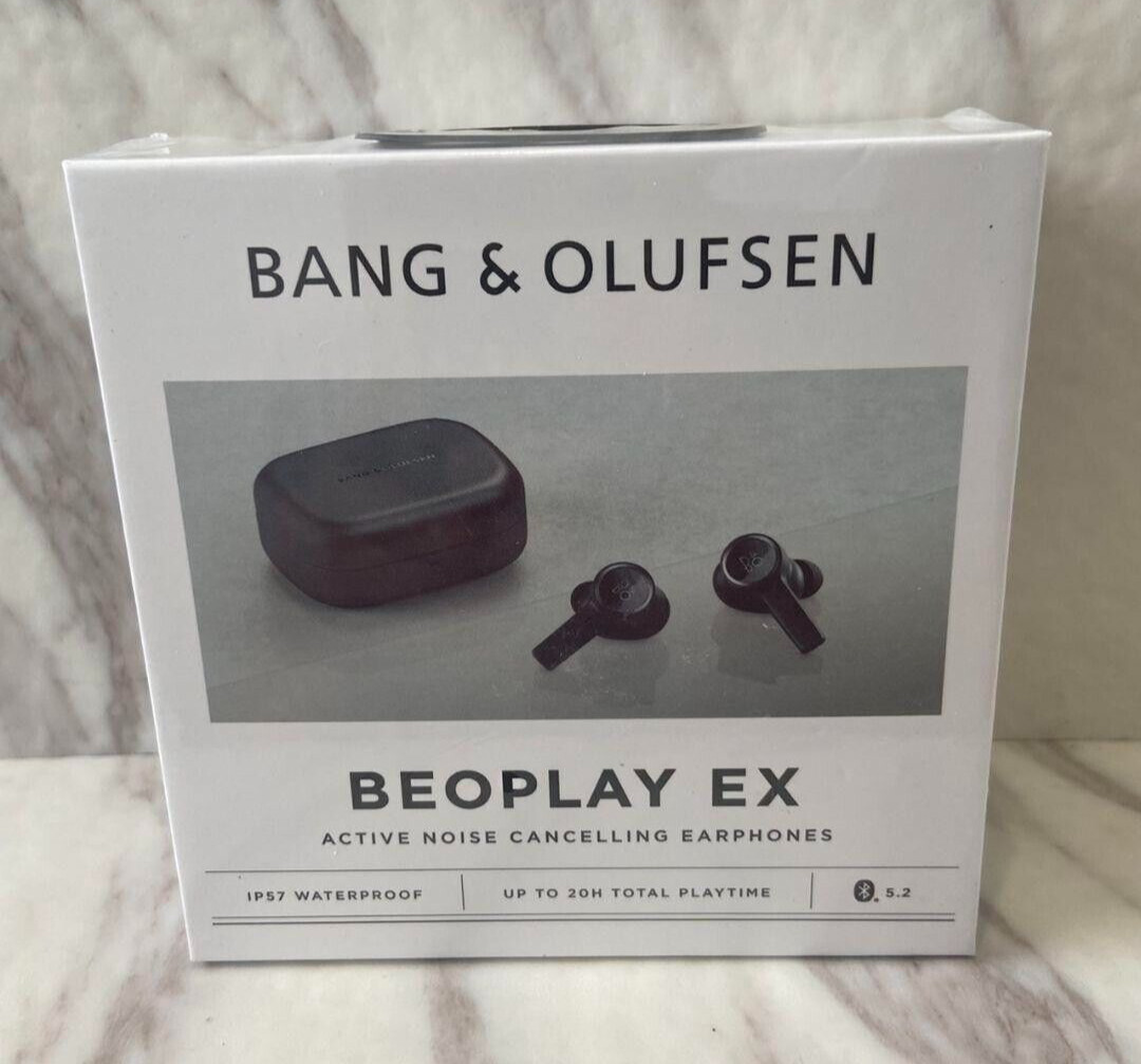 Bang & Olufsen Beoplay EX Wireless Bluetooth Earphones Black x Black w/Box NEW