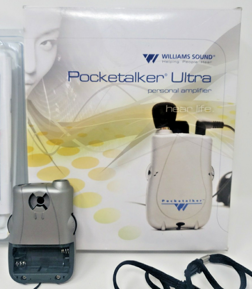 Williams Sound PKT D1 Wired Headphones – Silver UNTESTED