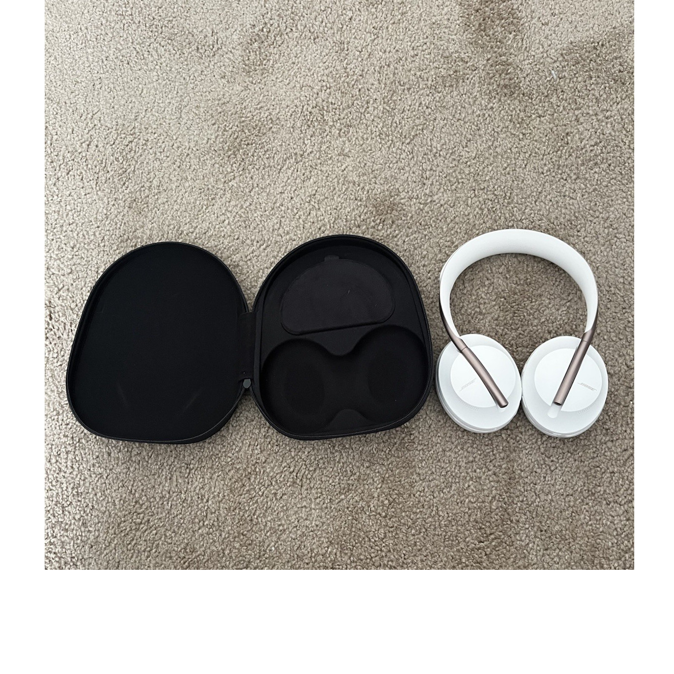 Bose White/Gold On-Ear Headband Headphones w/ Hard Case & USB Cable