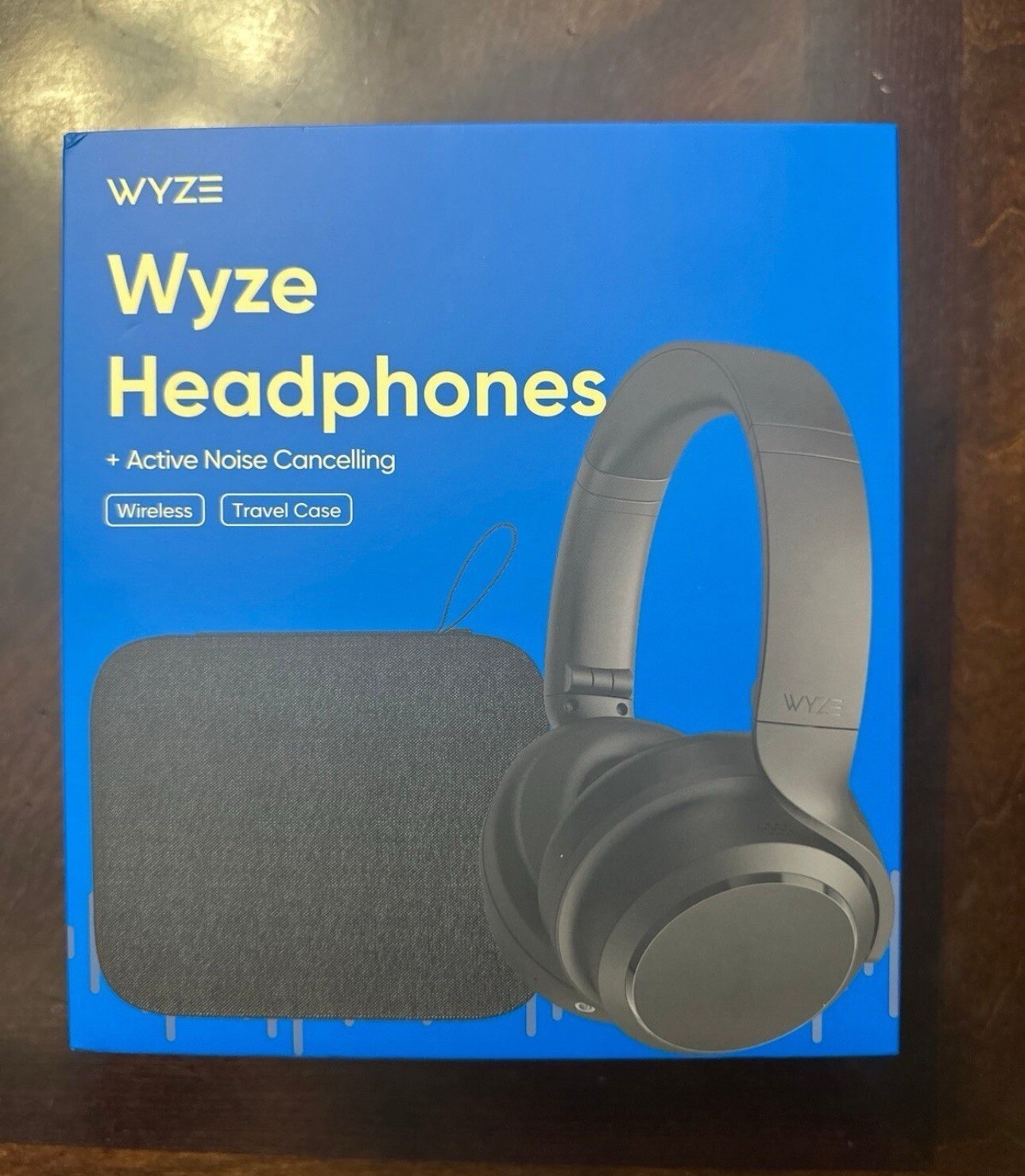 Wyze Wireless Headphones, Active Noise Canceling With Travel Case