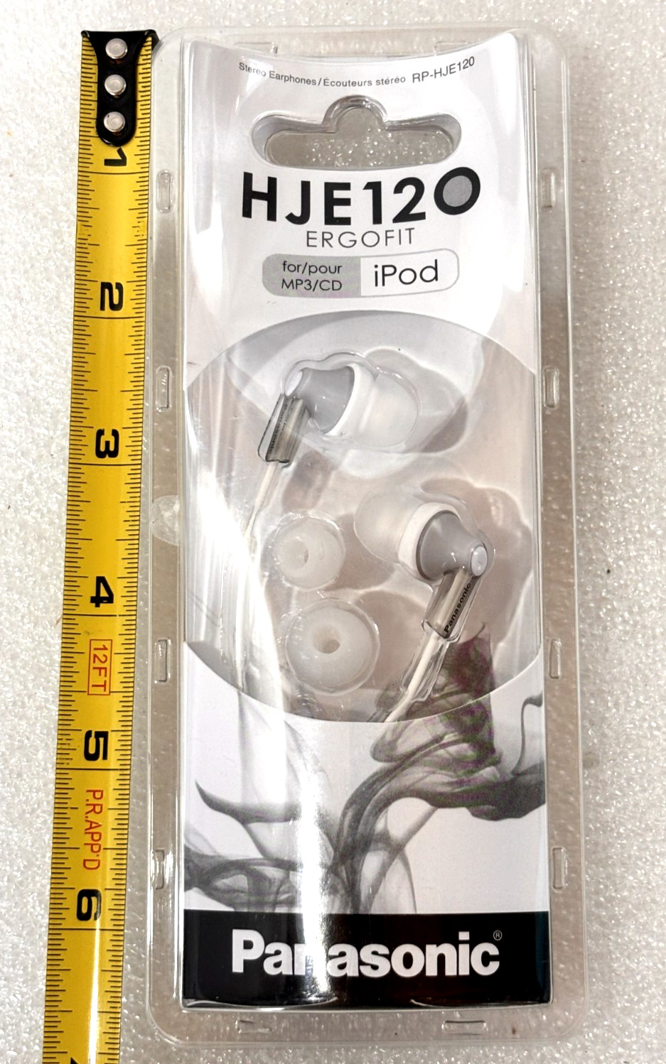 Panasonic Ergo Fit Wired In-Ear Stereo Earbud Headphones White HJE120 SEALED