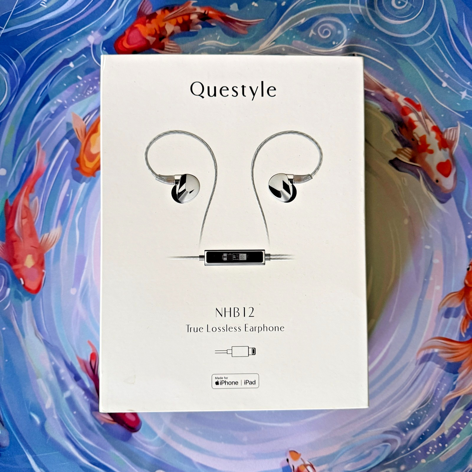 Questyle NHB12 True Lossless Earphone w/ Lightning Plug (Silver) and 3.5mm cable
