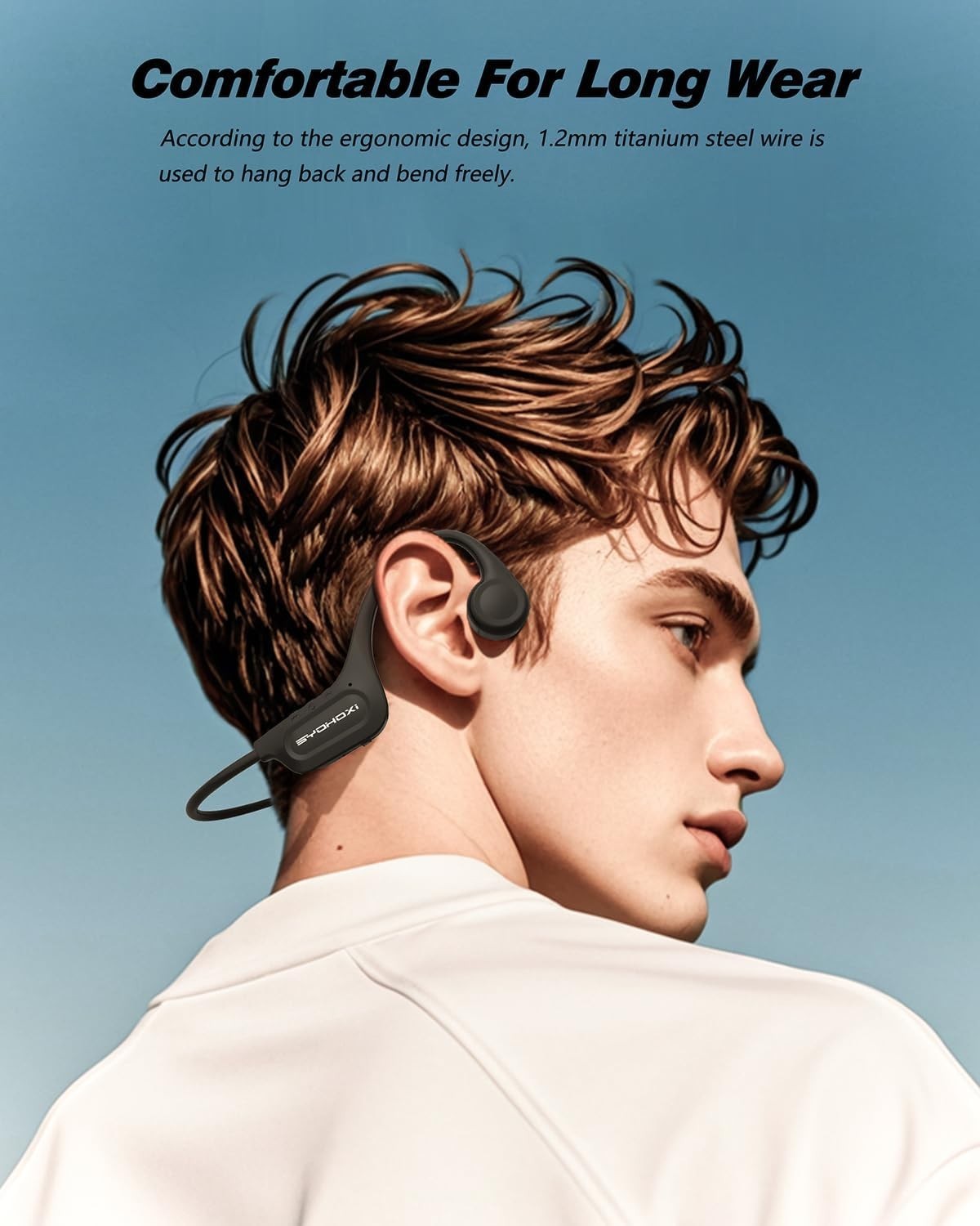 Ultra-Comfortable Open-Ear sport Headphones for Running,Cycling,Gym,8Hr Premium