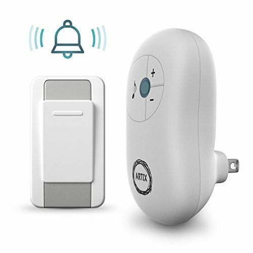 Artix Wireless Doorbell Waterproof, 1 Receiver&1 Remote Push Button Transmitter