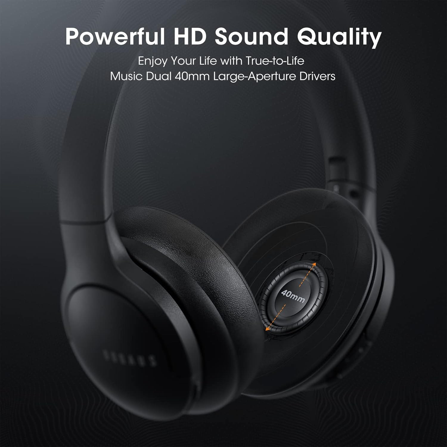 DOQAUS Upgrade Bluetooth Headphones over Ear, 90H Playtime BT 5.3 Wireless Headp