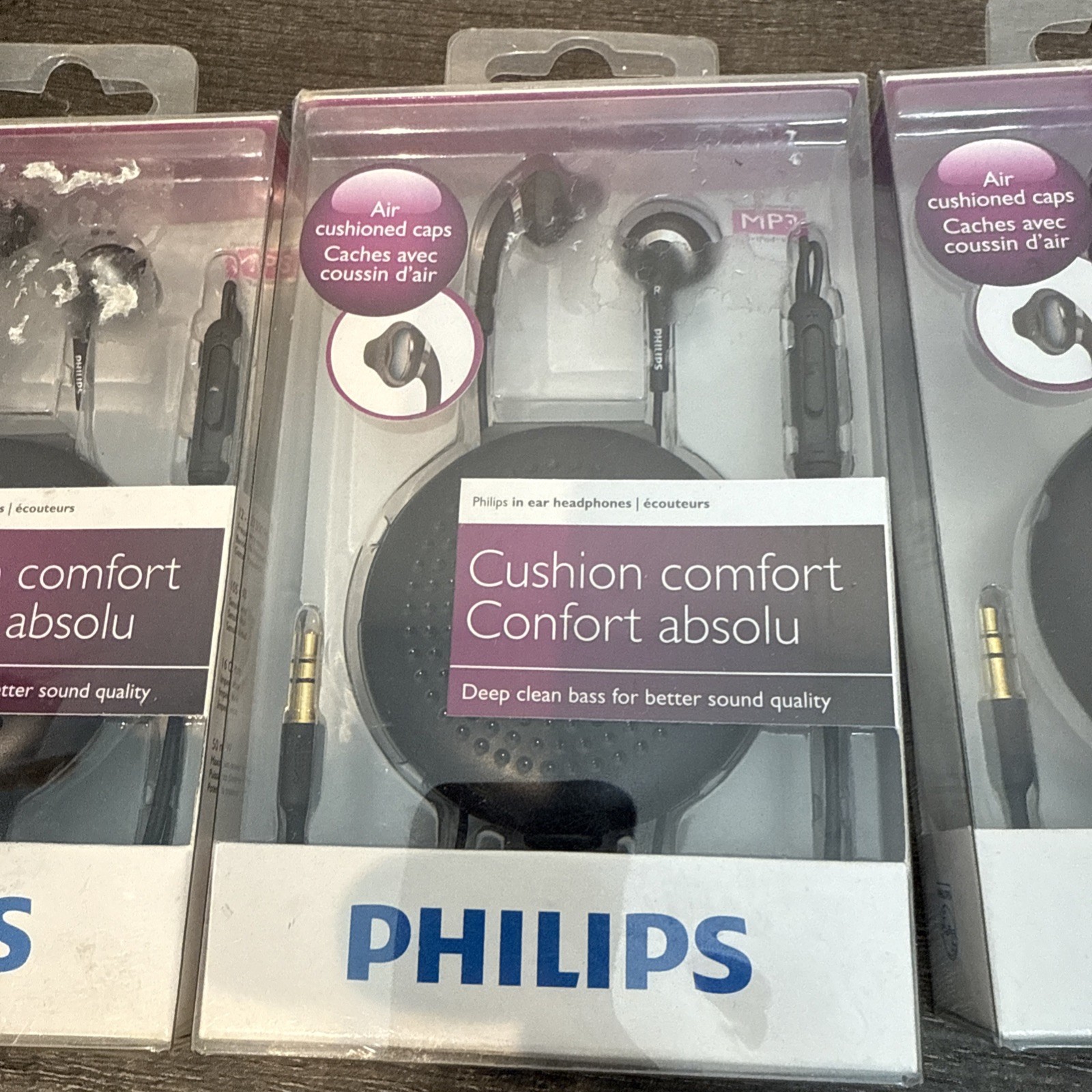 Philips SHE4500 WIRED 3.5mm In-Ear Earbuds Headphones Cushioned Lot Of 3