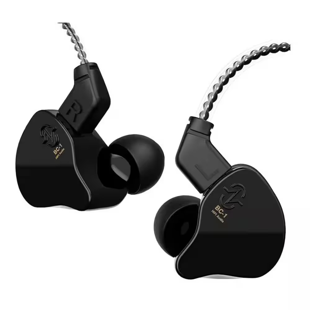 Dark Black Wired Gaming Earbuds and In-Ear with Microphone