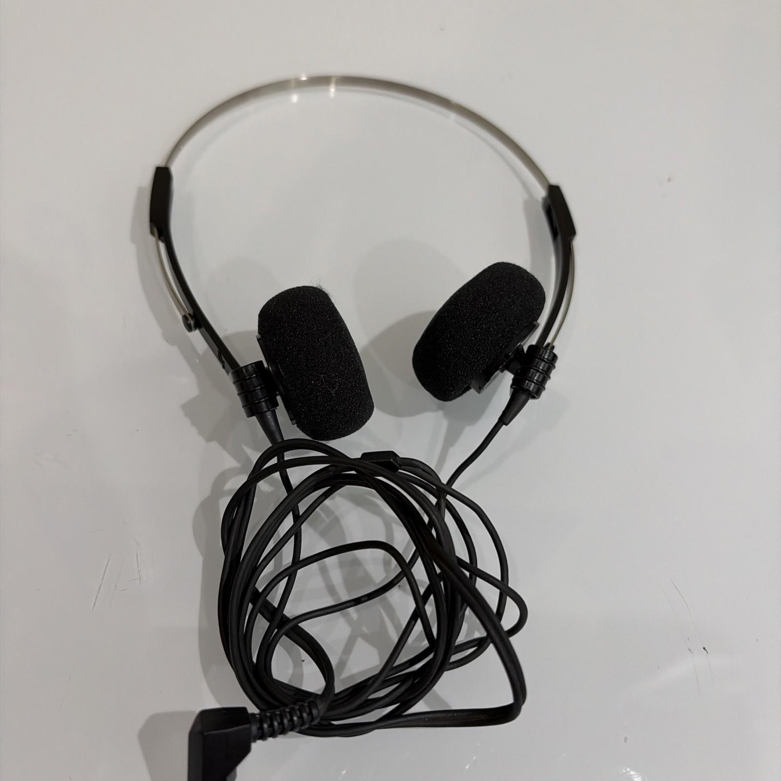 Vintage Wired Adjustable Headphones Lot Black & Orange
