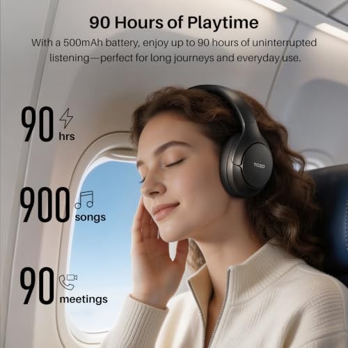 HT3 Hybrid Noise Cancelling Headphones, 90H Headphones Only Titanium Black
