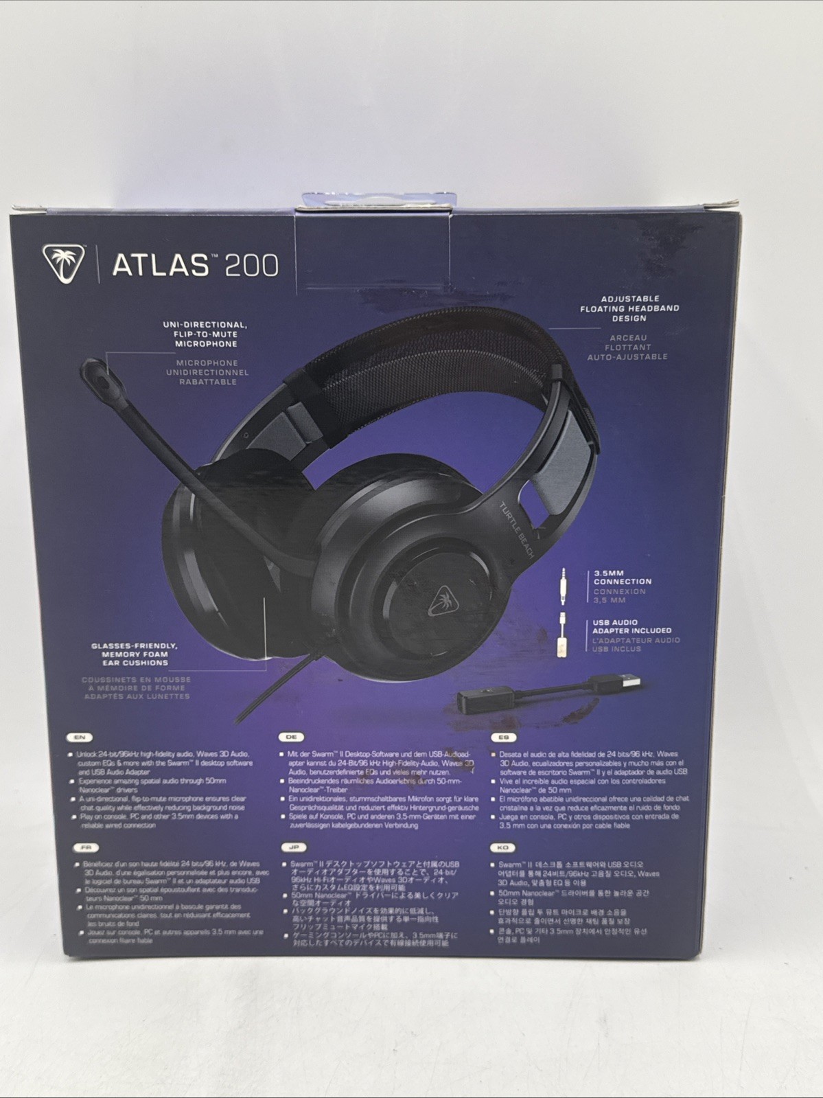 TURTLE BEACH Atlas 200 Wired PC Console and Mobile Gaming Headset – Black