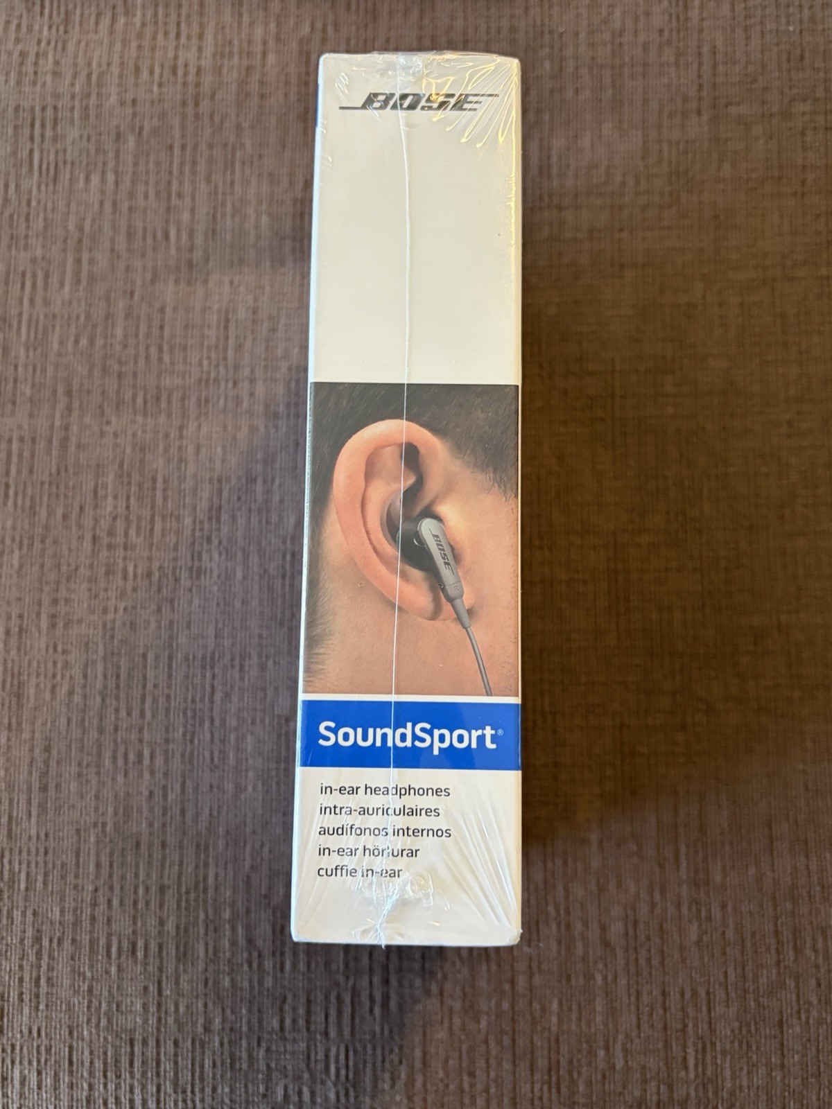 BOSE SoundSport in-ear headphones Wired Apple Controls w/ Mic CHARCOAL BLACK NEW
