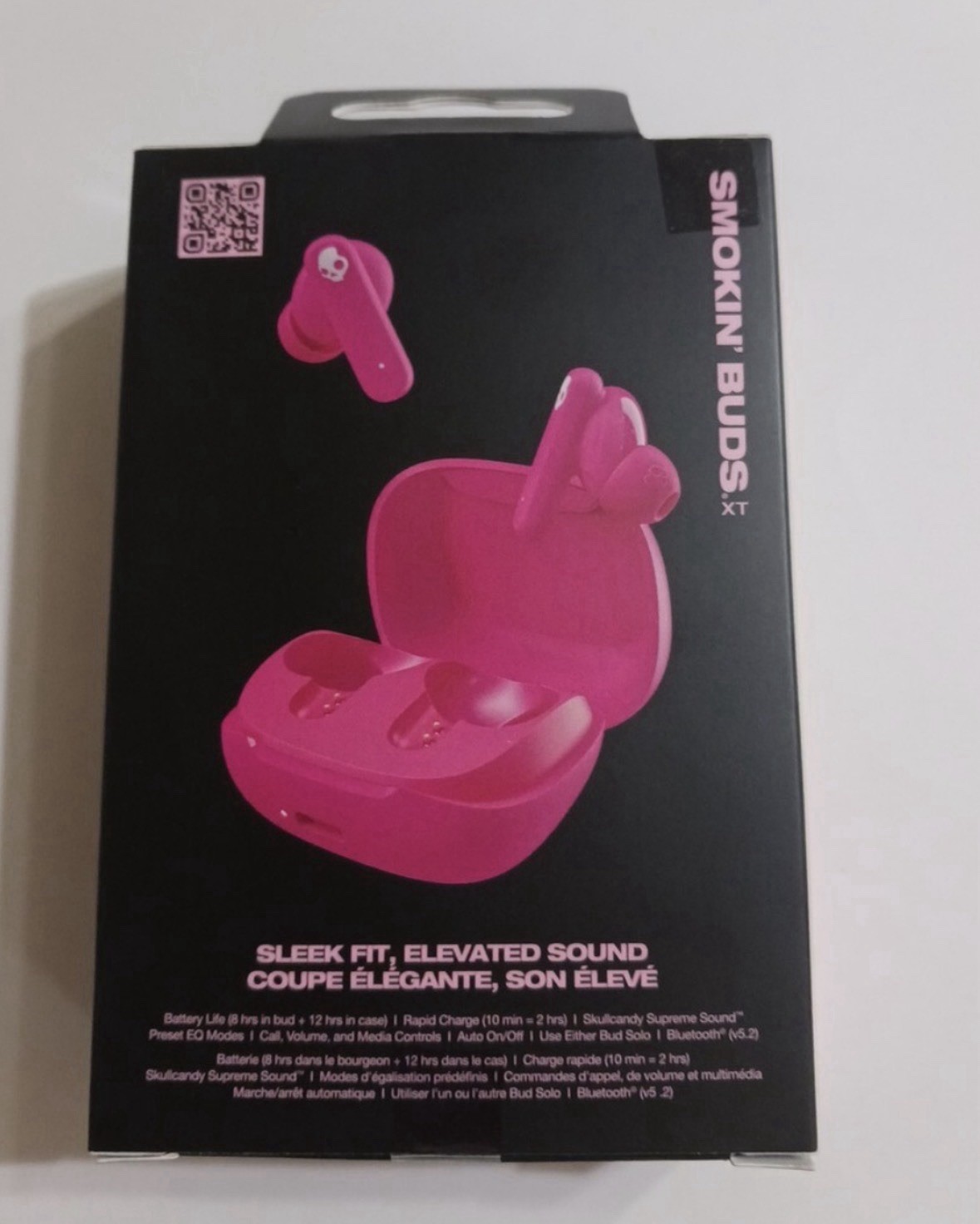 Skullcandy Smokin’ Buds XT Pink True Wireless Bluetooth In-Ear Earbuds w/ Case