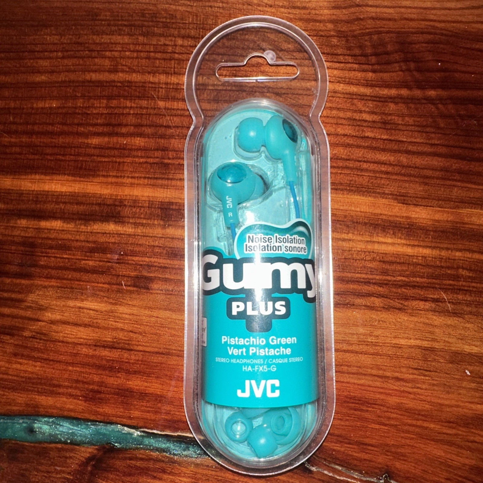 3.3 Foot Cord JVC Gumy Plus Noise Isolation Earbuds HA-FX5-G Pistachio Green