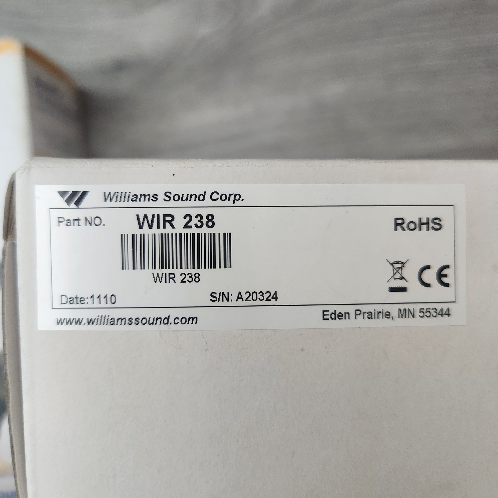 Williams Sound SoundPlus TV Infrared Listening System WIR 238 Under-the-Chin Set