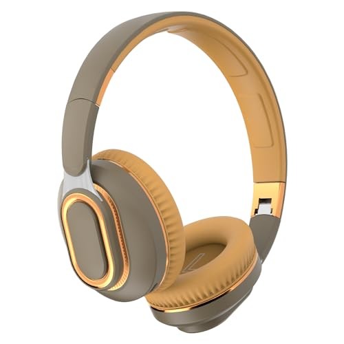 H7 Bluetooth Wireless Over Ear Headphones – 1.5m Audio – Brown-Green
