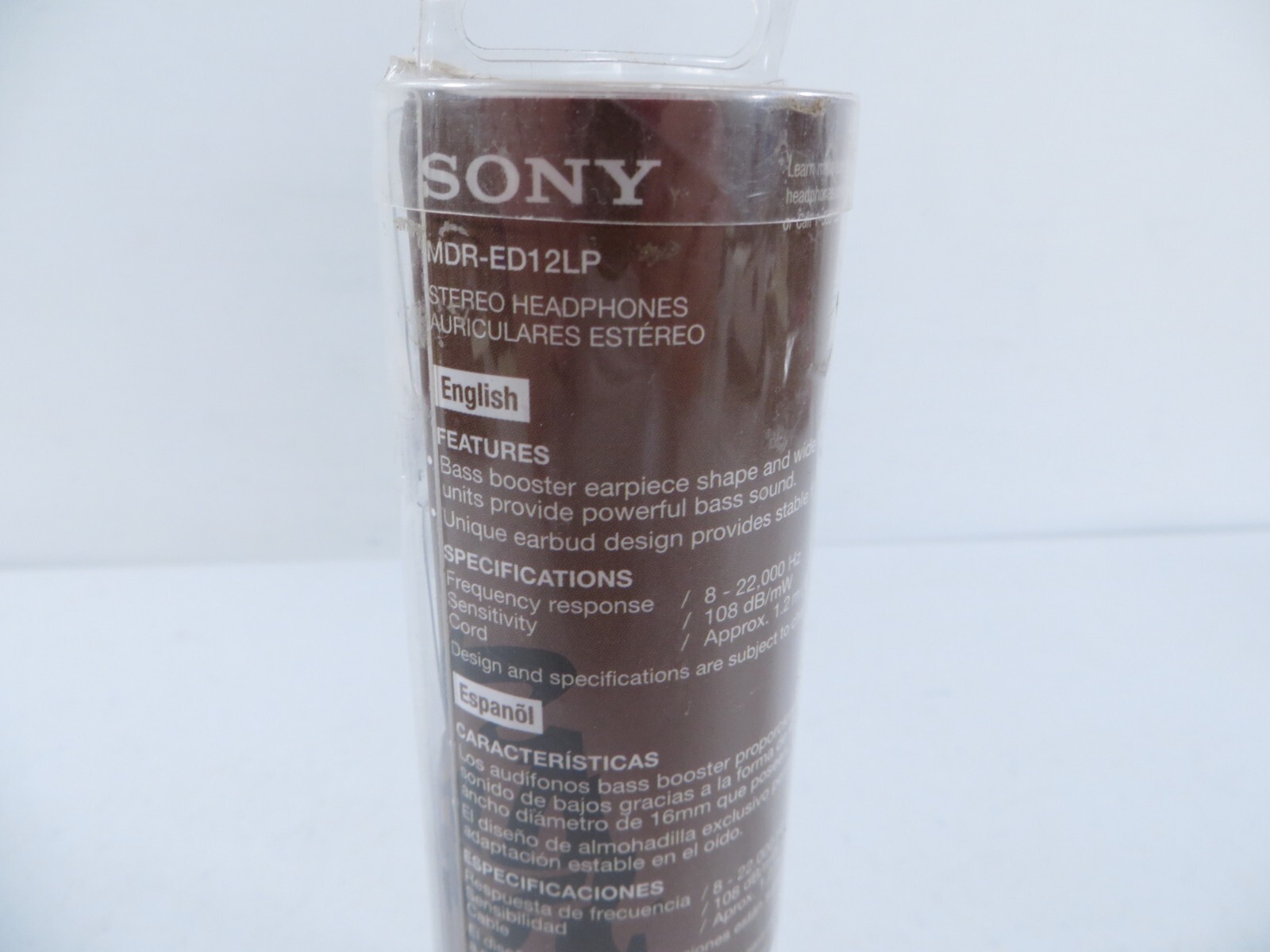 Sony MDR-ED12LP Stereo Headphones Heavy Bass Black Gold Earbuds NEW OPEN BOX