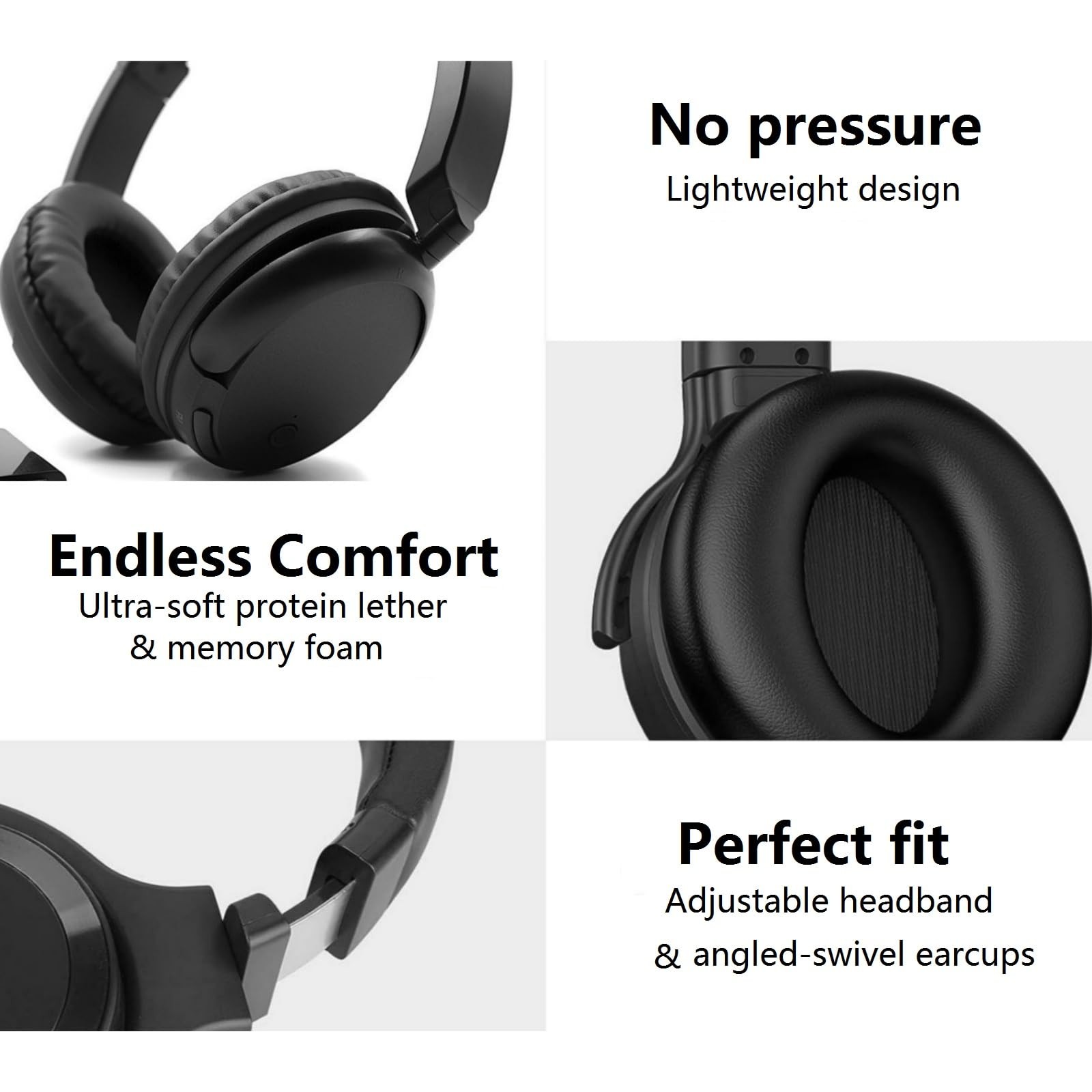Bluetooth 5.3 TV Headphones, On-Ear Wireless Bluetooth Headset with USB Trans…