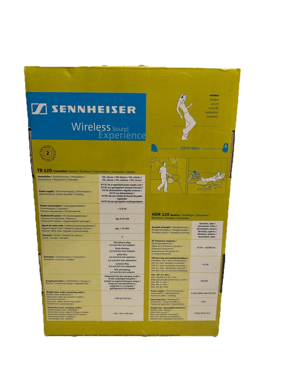 Sennheiser RS 120 Headband Wireless Headphones – Black Pre owned In Box